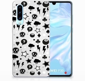 B2Ctelecom Huawei P30 Uniek TPU Hoesje Silver Punk