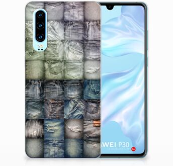 B2Ctelecom Huawei P30 Uniek TPU Hoesje Spijkerbroeken