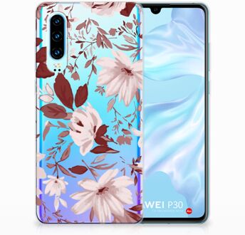 B2Ctelecom Huawei P30 Uniek TPU Hoesje Watercolor Flowers