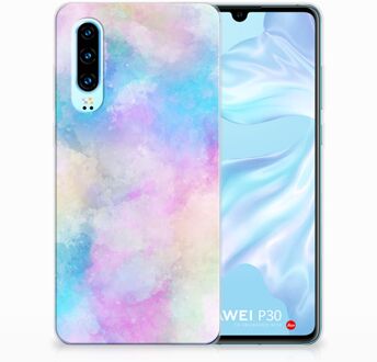 B2Ctelecom Huawei P30 Uniek TPU Hoesje Watercolor Light