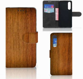 B2Ctelecom Huawei P30 Wallet Book Case Hoesje Donker Hout