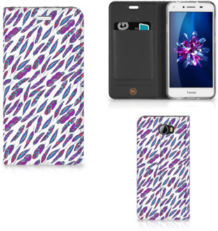 B2Ctelecom Huawei Y5 2 | Y6 Compact Standcase Hoesje Design Feathers Color