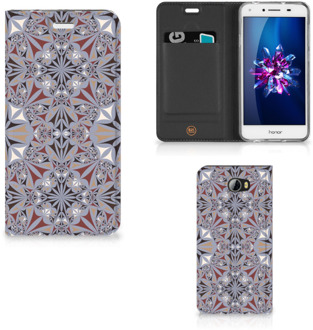 B2Ctelecom Huawei Y5 2 | Y6 Compact Standcase Hoesje Design Flower Tiles