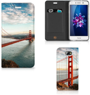 B2Ctelecom Huawei Y5 2 | Y6 Compact Standcase Hoesje Design Golden Gate Bridge