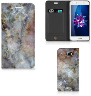 B2Ctelecom Huawei Y5 2 | Y6 Compact Standcase Hoesje Design Marmer Grijs