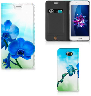 B2Ctelecom Huawei Y5 2 | Y6 Compact Standcase Hoesje Design Orchidee Blauw