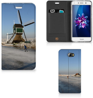 B2Ctelecom Huawei Y5 2 | Y6 Compact Standcase Hoesje Design Schaatsers