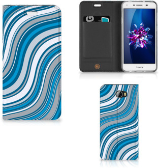 B2Ctelecom Huawei Y5 2 | Y6 Compact Standcase Hoesje Design Waves Blue