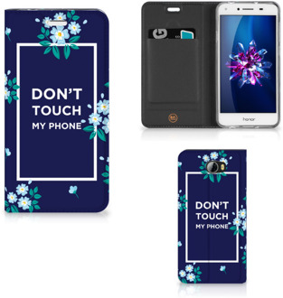 B2Ctelecom Huawei Y5 2 | Y6 Compact Standcase Hoesje Flowers Blue DTMP