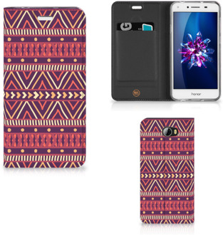 B2Ctelecom Huawei Y5 2 | Y6 Compact Uniek Standcase Hoesje Aztec Purple