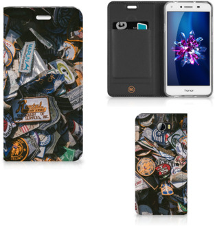 B2Ctelecom Huawei Y5 2 | Y6 Compact Uniek Standcase Hoesje Badges