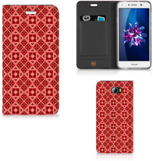 B2Ctelecom Huawei Y5 2 | Y6 Compact Uniek Standcase Hoesje Batik Red