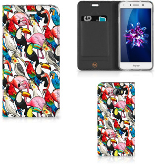 B2Ctelecom Huawei Y5 2 | Y6 Compact Uniek Standcase Hoesje Birds