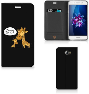 B2Ctelecom Huawei Y5 2 | Y6 Compact Uniek Standcase Hoesje Giraffe