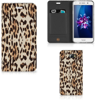 B2Ctelecom Huawei Y5 2 | Y6 Compact Uniek Standcase Hoesje Leopard