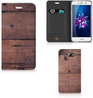 B2Ctelecom Huawei Y5 2 | Y6 Compact Uniek Standcase Hoesje Old Wood