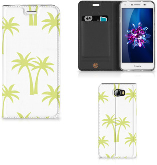 B2Ctelecom Huawei Y5 2 | Y6 Compact Uniek Standcase Hoesje Palmtrees