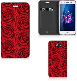 B2Ctelecom Huawei Y5 2 | Y6 Compact Uniek Standcase Hoesje Red Roses