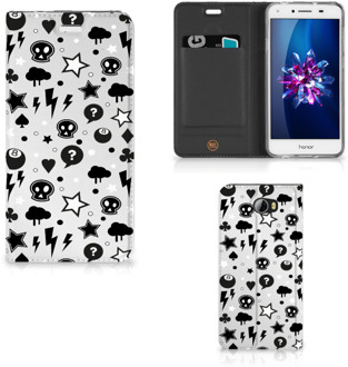 B2Ctelecom Huawei Y5 2 | Y6 Compact Uniek Standcase Hoesje Silver Punk