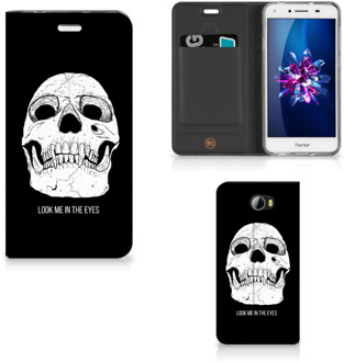 B2Ctelecom Huawei Y5 2 | Y6 Compact Uniek Standcase Hoesje Skull Eyes