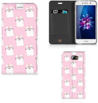 B2Ctelecom Huawei Y5 2 | Y6 Compact Uniek Standcase Hoesje Sleeping Cats