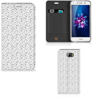 B2Ctelecom Huawei Y5 2 | Y6 Compact Uniek Standcase Hoesje Stripes Dots