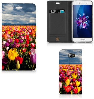 B2Ctelecom Huawei Y5 2 | Y6 Compact Uniek Standcase Hoesje Tulpen