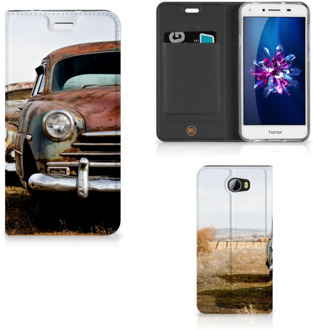 B2Ctelecom Huawei Y5 2 | Y6 Compact Uniek Standcase Hoesje Vintage Auto