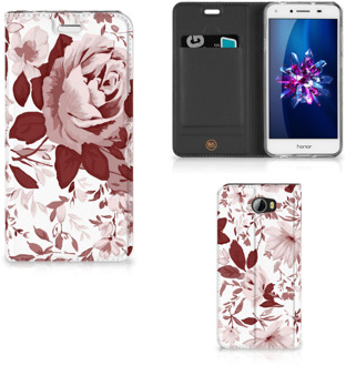 B2Ctelecom Huawei Y5 2 | Y6 Compact Uniek Standcase Hoesje Watercolor Flowers