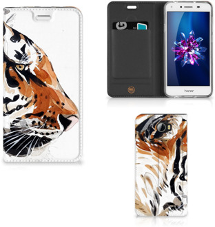 B2Ctelecom Huawei Y5 2 | Y6 Compact Uniek Standcase Hoesje Watercolor Tiger