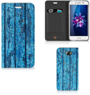 B2Ctelecom Huawei Y5 2 | Y6 Compact Uniek Standcase Hoesje Wood Blue