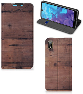 B2Ctelecom Huawei Y5 (2019) Book Wallet Case Old Wood