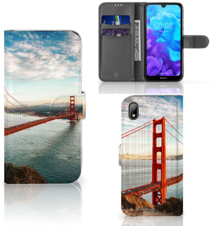 B2Ctelecom Huawei Y5 (2019) Flip Cover Golden Gate Bridge