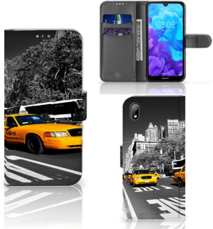 B2Ctelecom Huawei Y5 (2019) Flip Cover New York Taxi