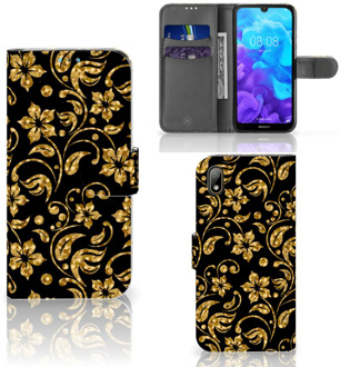 B2Ctelecom Huawei Y5 (2019) Hoesje Gouden Bloemen