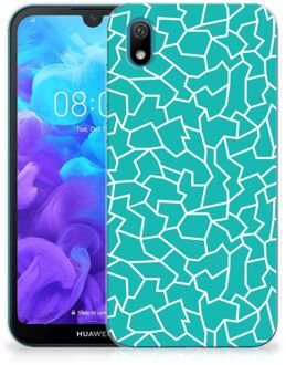 B2Ctelecom Huawei Y5 (2019) Hoesje maken Design Cracks Blue