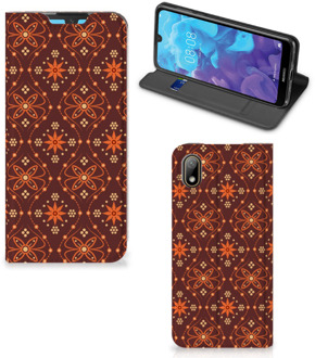 B2Ctelecom Huawei Y5 (2019) Hoesje met Magneet Batik Brown