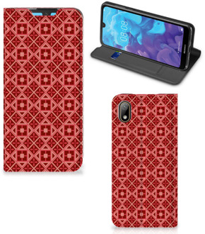 B2Ctelecom Huawei Y5 (2019) Hoesje met Magneet Batik Red