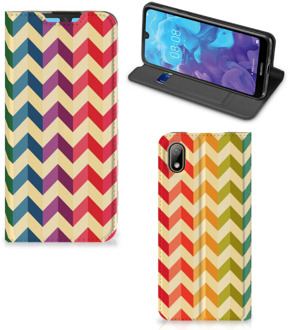 B2Ctelecom Huawei Y5 (2019) Hoesje met Magneet Zigzag Color