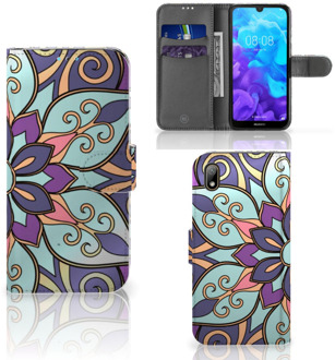 B2Ctelecom Huawei Y5 (2019) Hoesje Purple Flower