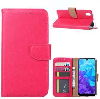 B2Ctelecom Huawei Y5 (2019) Hoesje Roze met Pasjeshouder