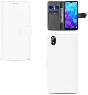 B2Ctelecom Huawei Y5 (2019) Hoesje Wit met Pasjeshouder