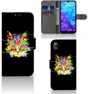 B2Ctelecom Huawei Y5 (2019) Leuk Hoesje Cat Color