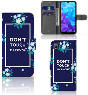 B2Ctelecom Huawei Y5 (2019) Portemonnee hoesje Flowers Blue DTMP