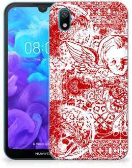 B2Ctelecom Huawei Y5 (2019) Silicone Back Case Angel Skull Red