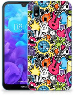 B2Ctelecom Huawei Y5 (2019) Silicone Back Cover Punk Rock