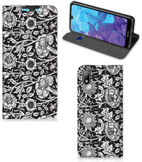 B2Ctelecom Huawei Y5 (2019) Smart Cover Black Flowers