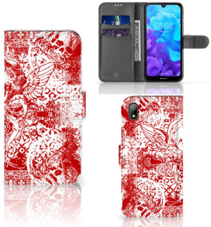 B2Ctelecom Huawei Y5 (2019) Telefoonhoesje met Naam Angel Skull Red