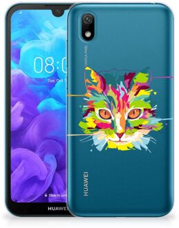 B2Ctelecom Huawei Y5 (2019) Telefoonhoesje met Naam Cat Color