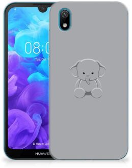 B2Ctelecom Huawei Y5 (2019) Telefoonhoesje met Naam Grijs Baby Olifant